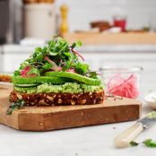 Lemon Edamame Avocado Sandwiches